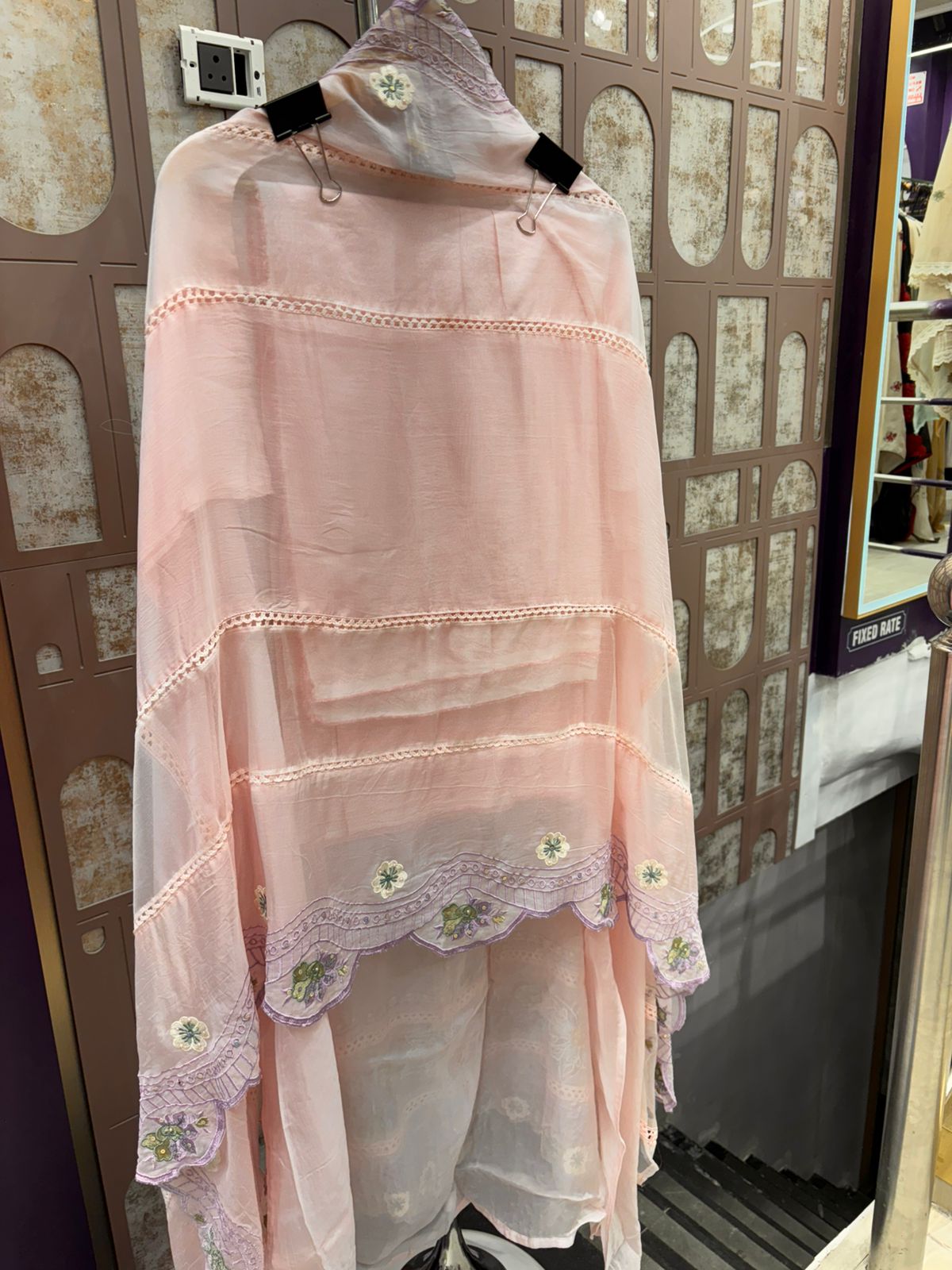 Pastel Thread-Embroidered Unstitched Suit Set