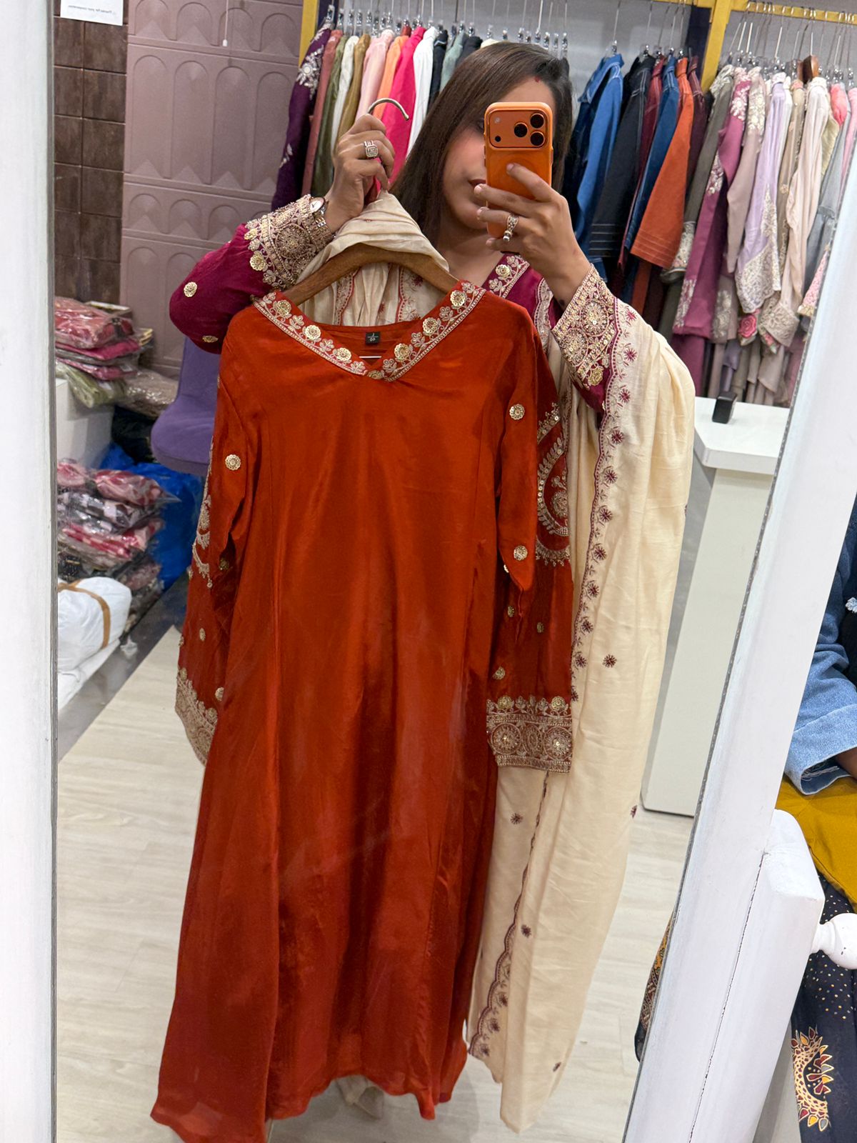 "Zahreen" - Festive Embroidered Kurta Set with Embroidered Dupatta (Available in 2 Colours)
