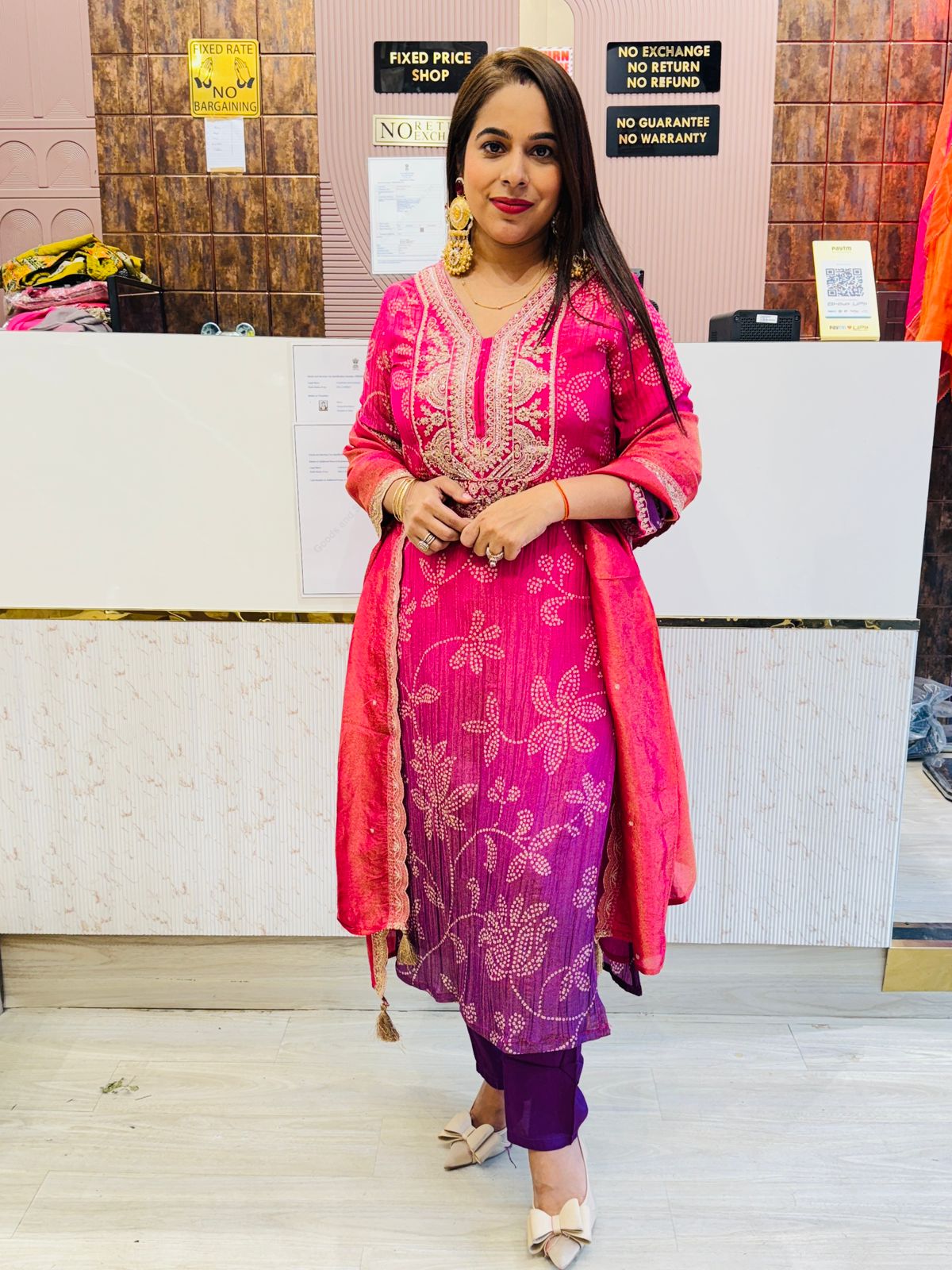 "Elara"- 3 Piece Dual Tone Suit Set with Dupatta