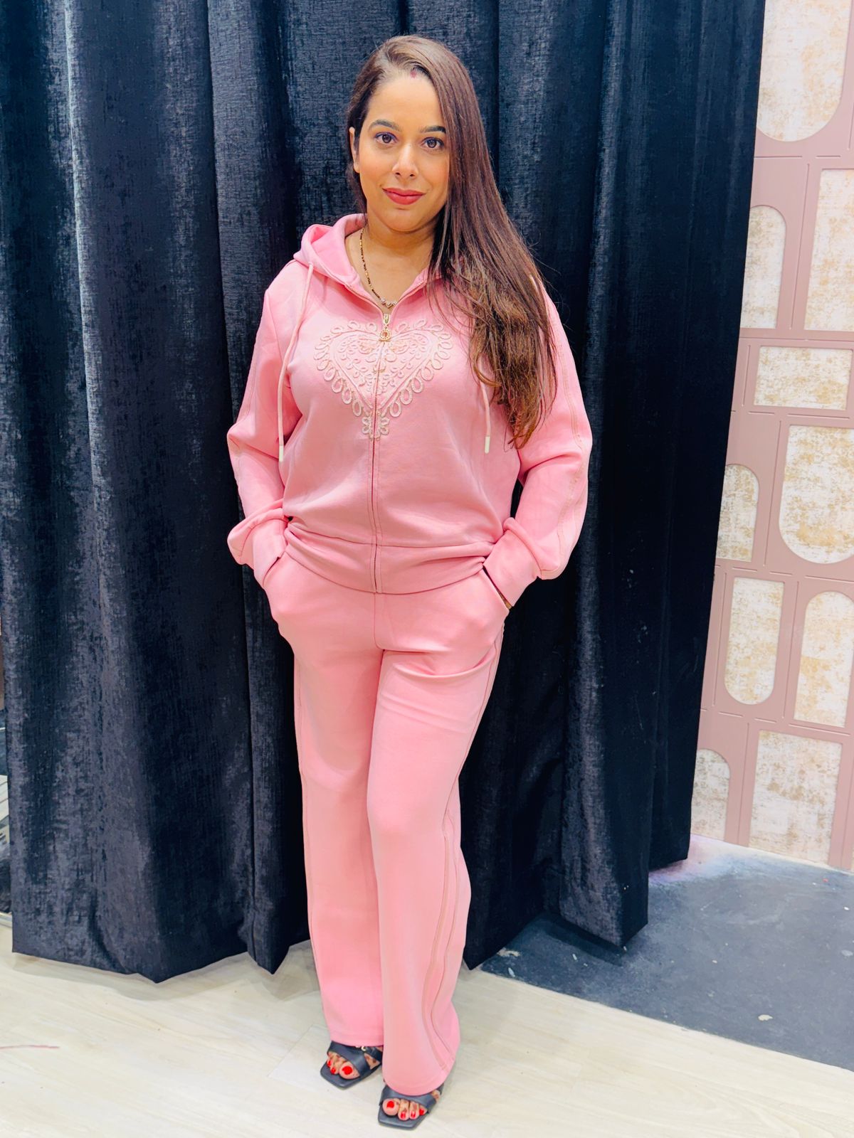 "Dilbar"- 2 Piece Soft Winter Tracksuit With Attached Cap