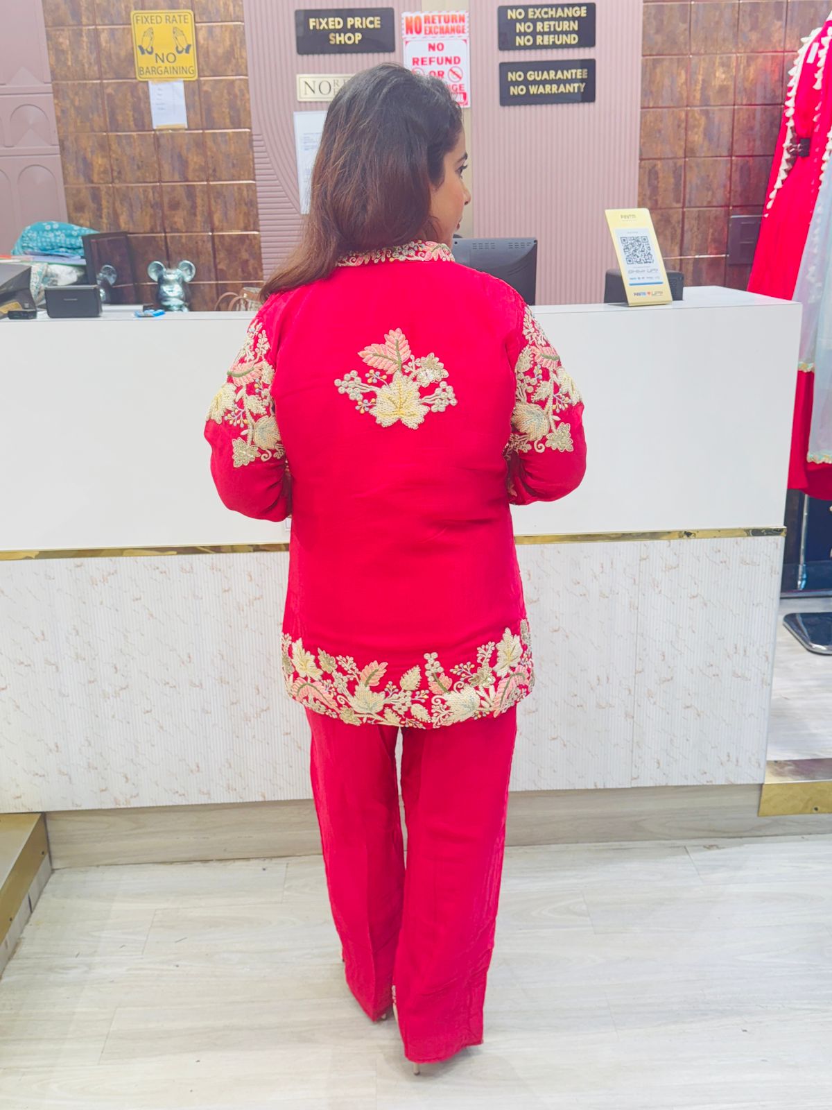 3-Piece Co-ord Set with Heavy Embroidered Jacket