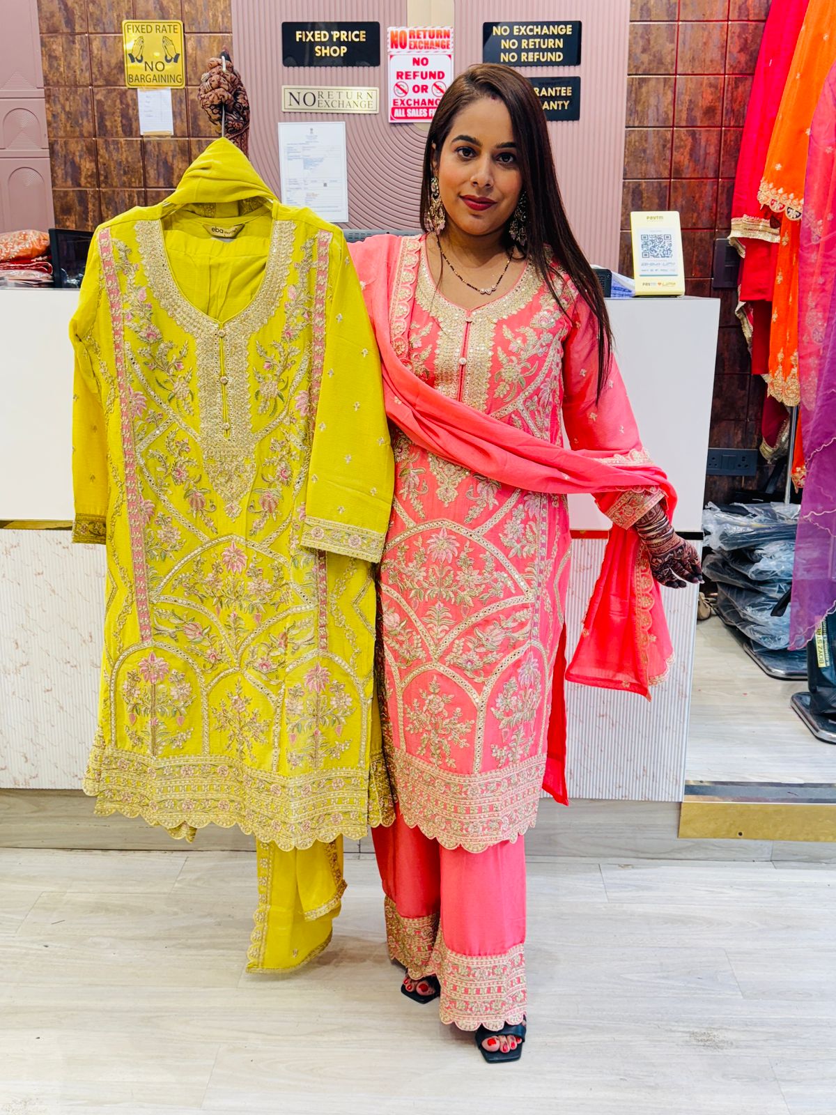 "Zarmeen"- 3 Piece Detailed Embroidery Work Suit Set (Available in 3 colours)