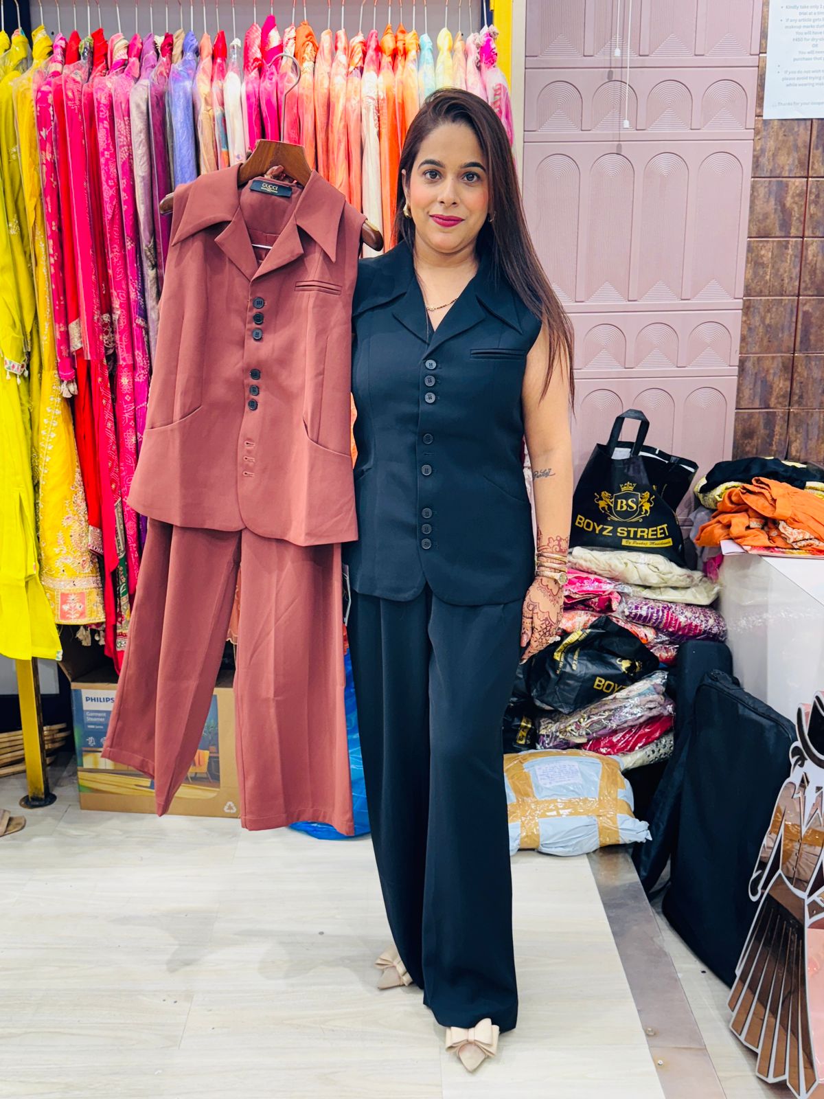 "Prestige"- 2 Piece Power Suit Set (Available in 3 Variants)