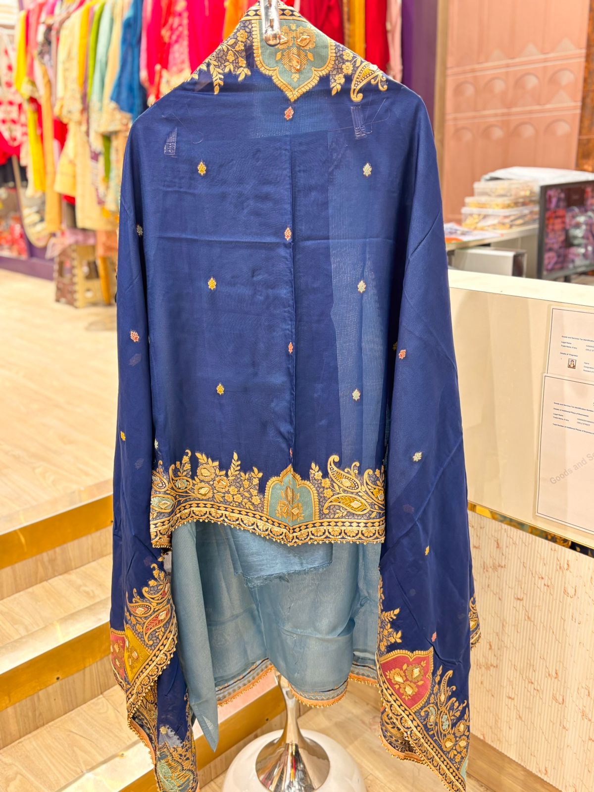 "Arwa"- Unstitched Suit Set with Tone-on-Tone Contrast Dupatta (Available in 3 Variants)