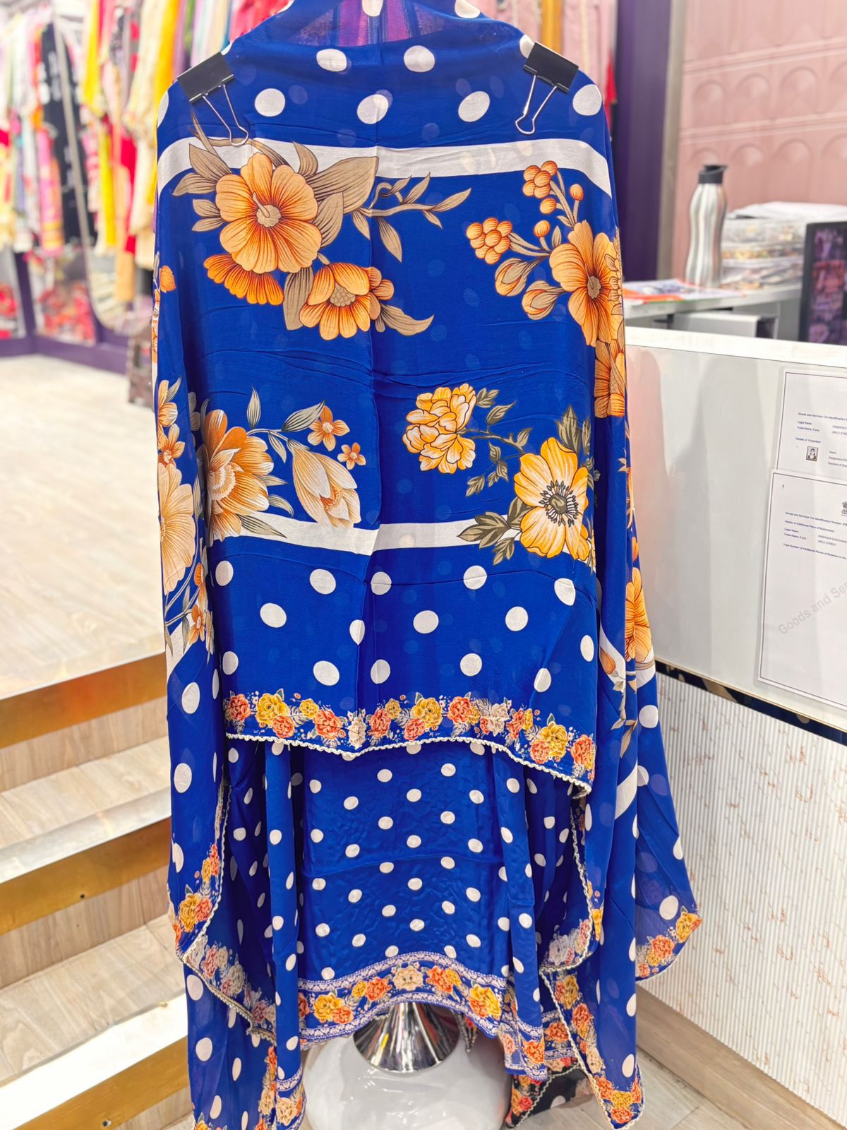 "Polka"- Unstitched Suit Set with Dupatta (Available in 3 Variants)