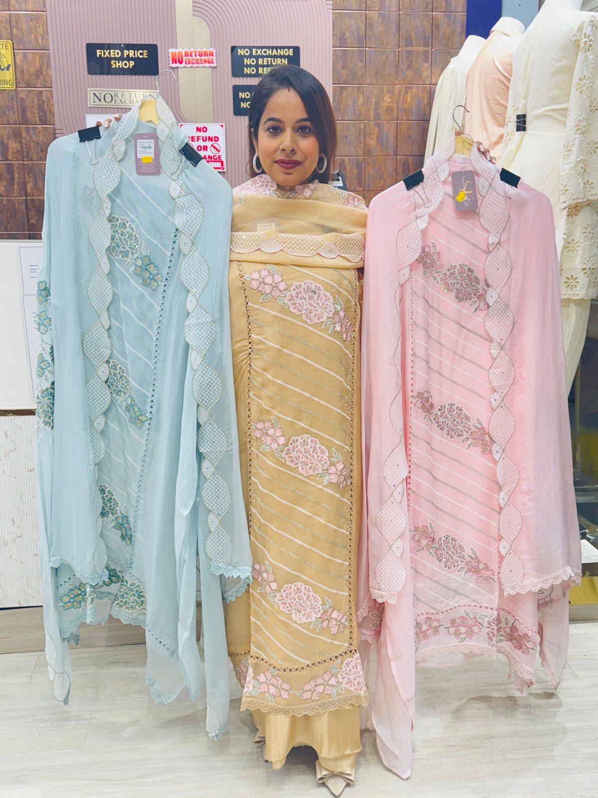 Floral Embroidered Unstitched Suit