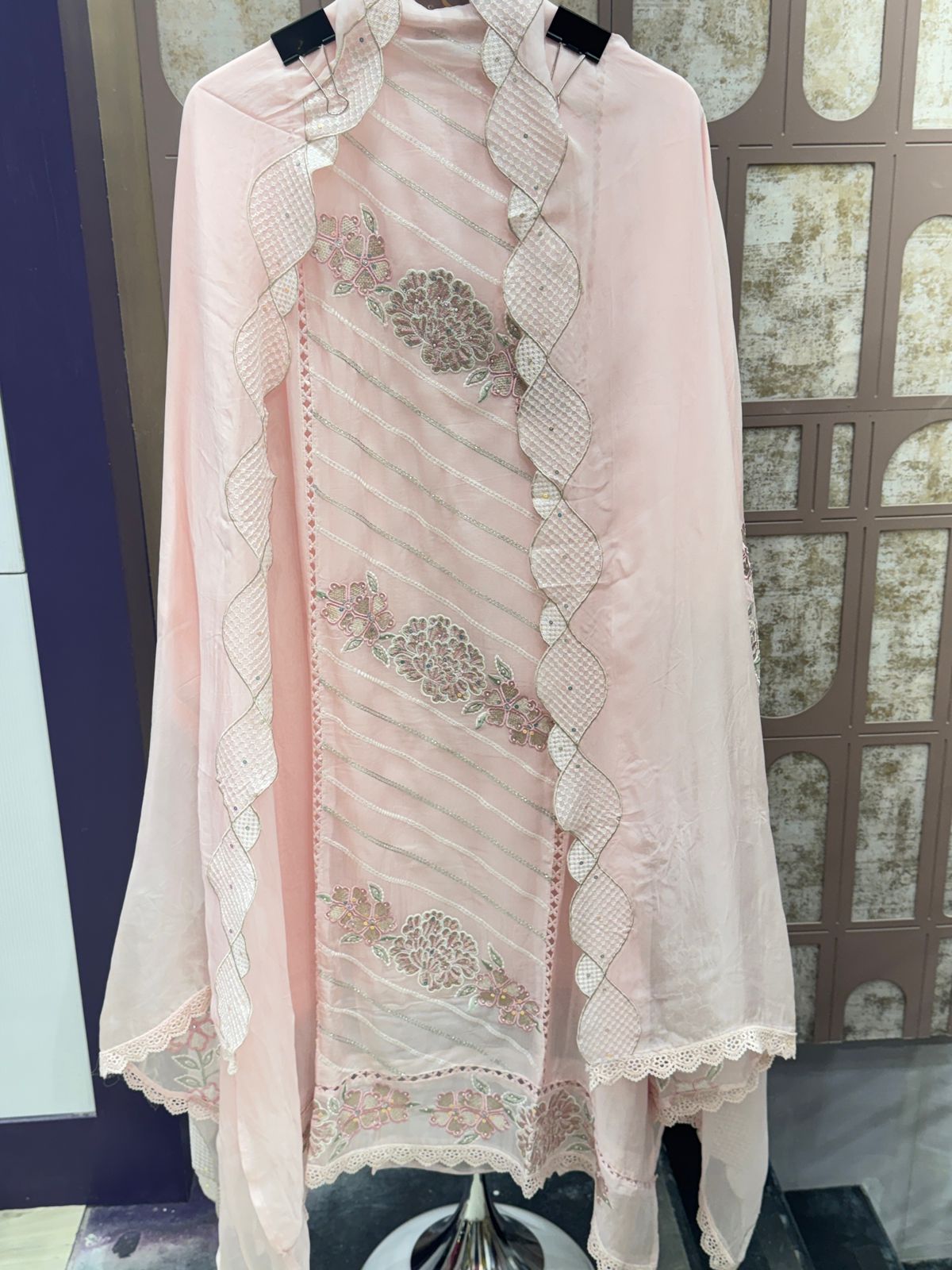 Floral Embroidered Unstitched Suit