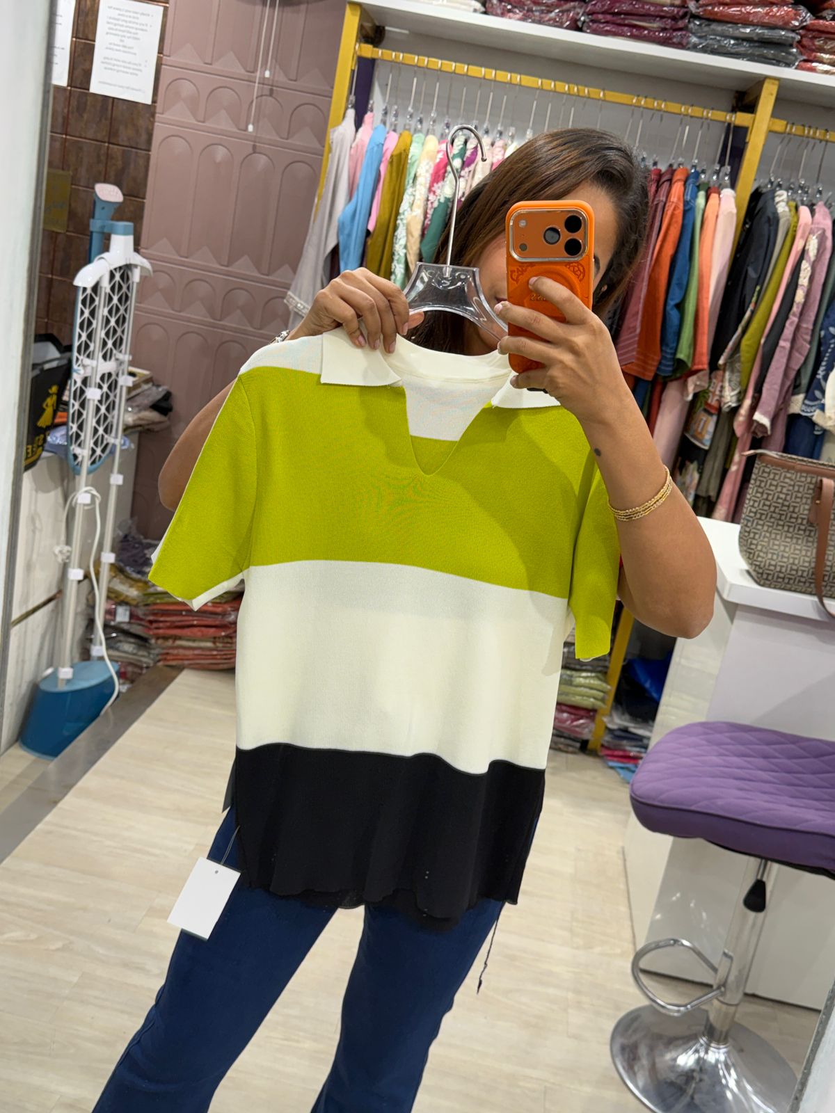 "Styra" - 3 Coloured Overlay Top (Available in 4 Variants)