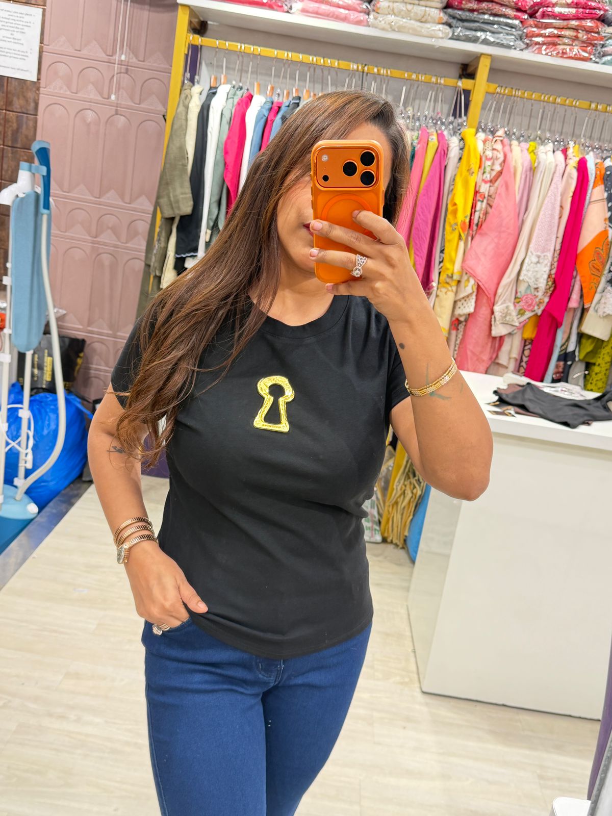 "Keyhole" - Trendy Graphic Tee for Women (Available in 2 Colours)