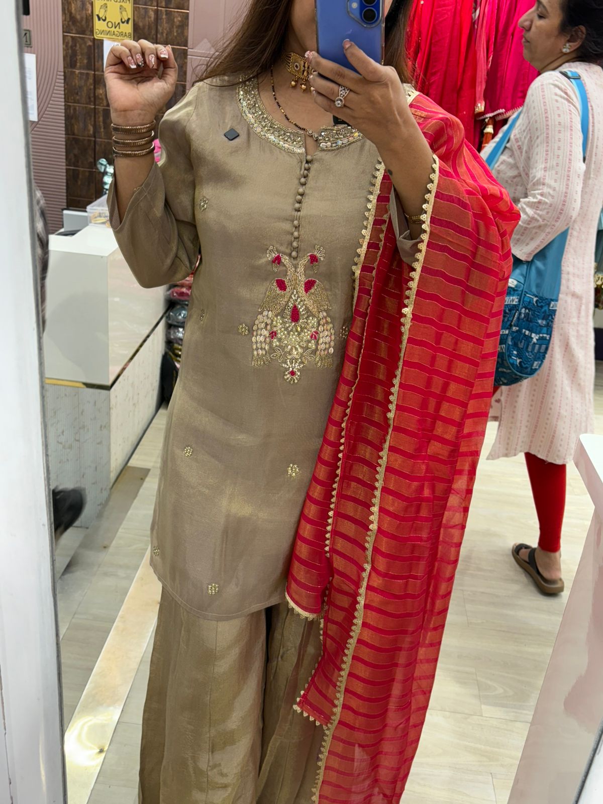"Abira"- 3 Piece Golden Brown Suit Set