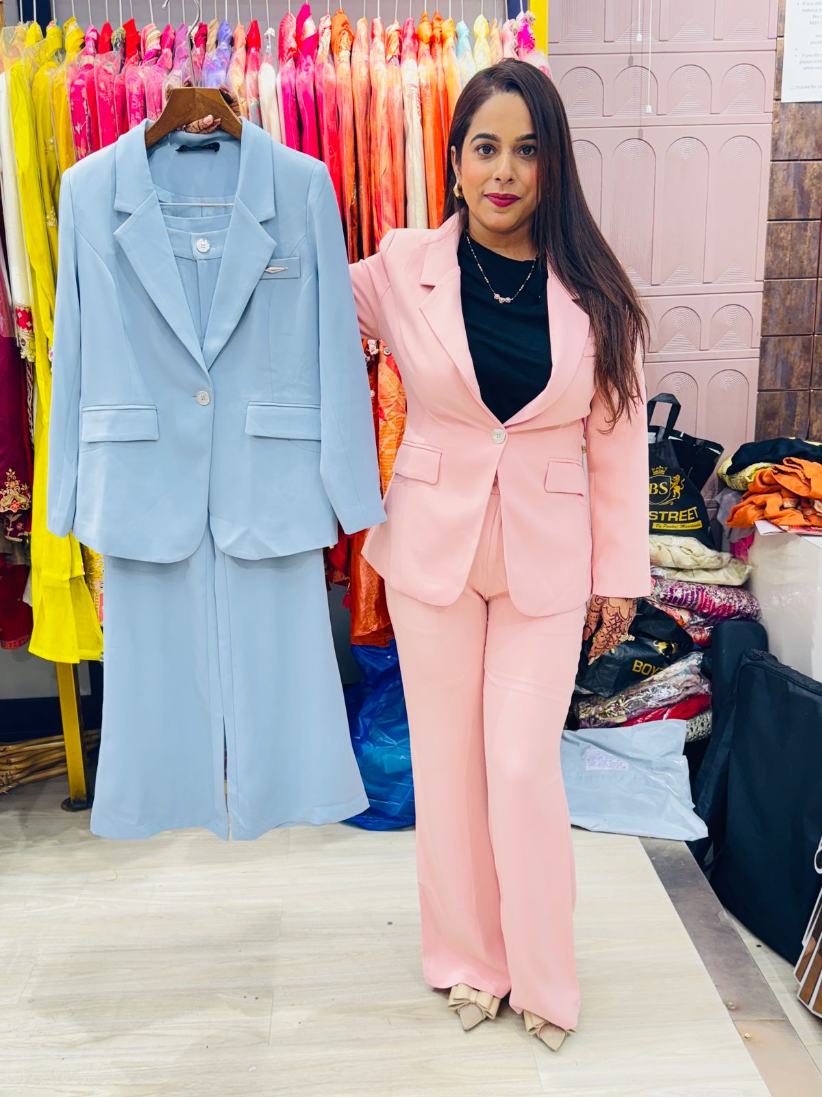 "Power"- 2 Piece Office Wear Blazer Set (Available in 2 Variants)