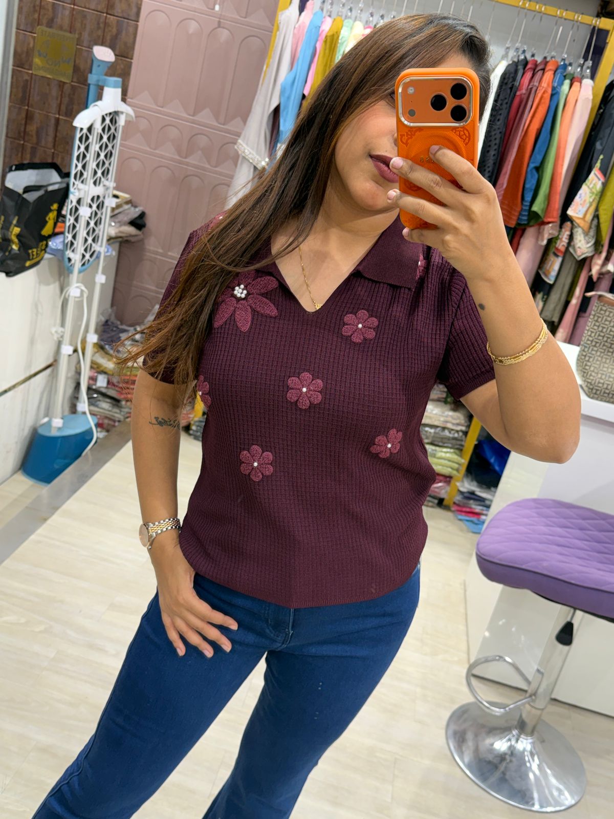 "Fynza" - Bloom Knit Polo Tee (Available in 4 Variants)