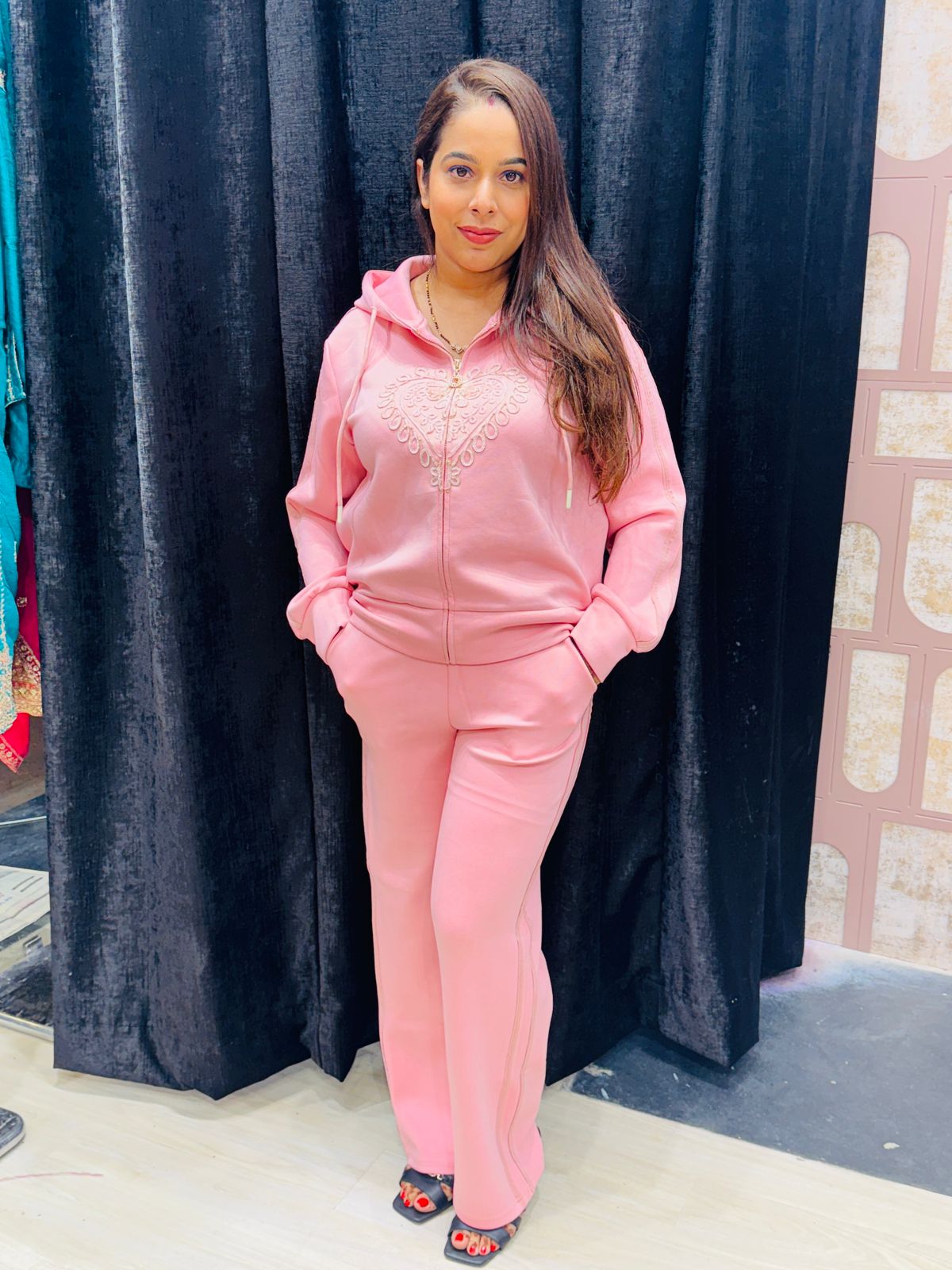 "Dilbar"- 2 Piece Soft Winter Tracksuit With Attached Cap