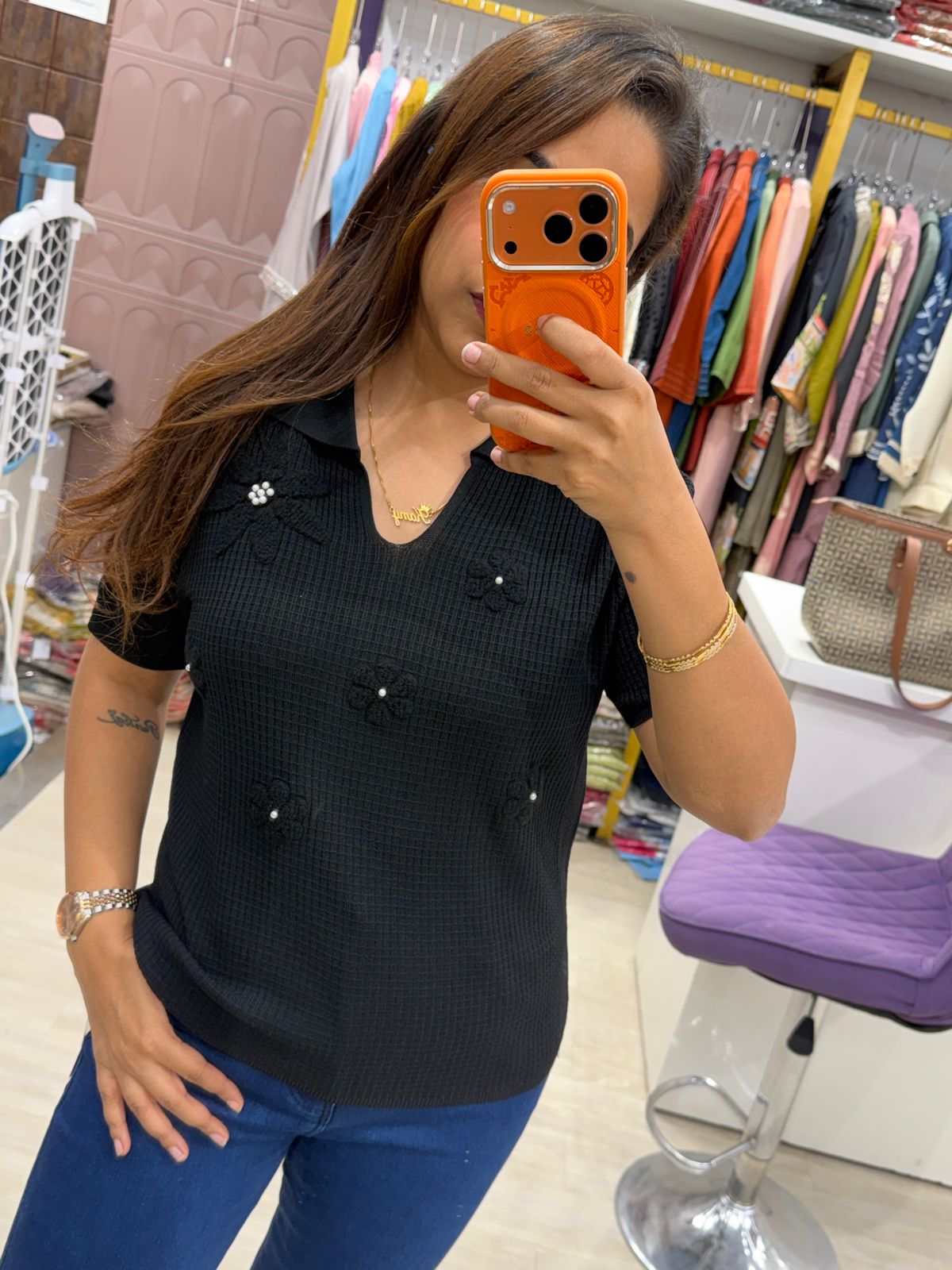 "Fynza" - Bloom Knit Polo Tee (Available in 4 Variants)