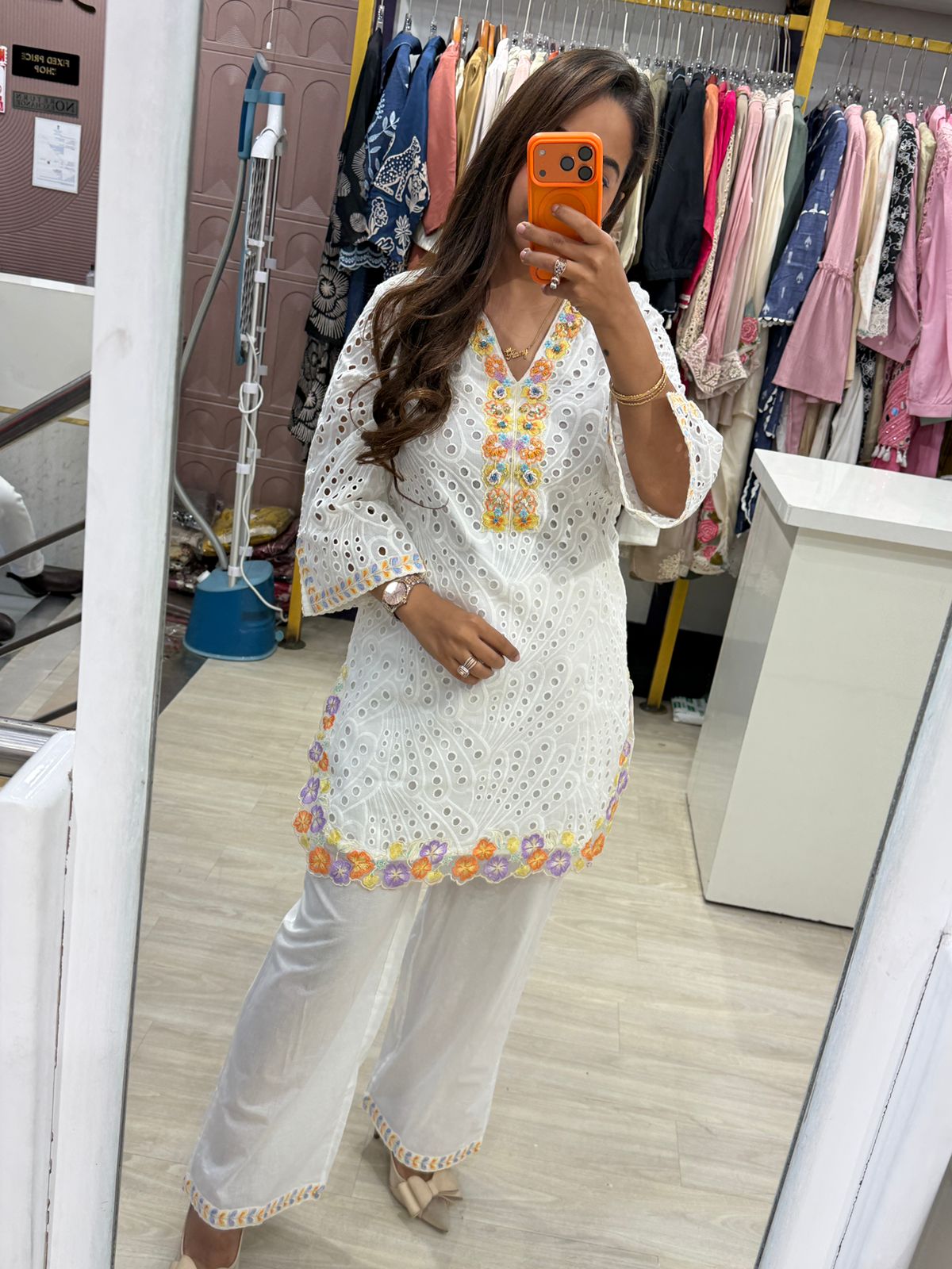 "Voguish" - Cutwork Embroidered Co-ord Set (Available in 2 Colours)