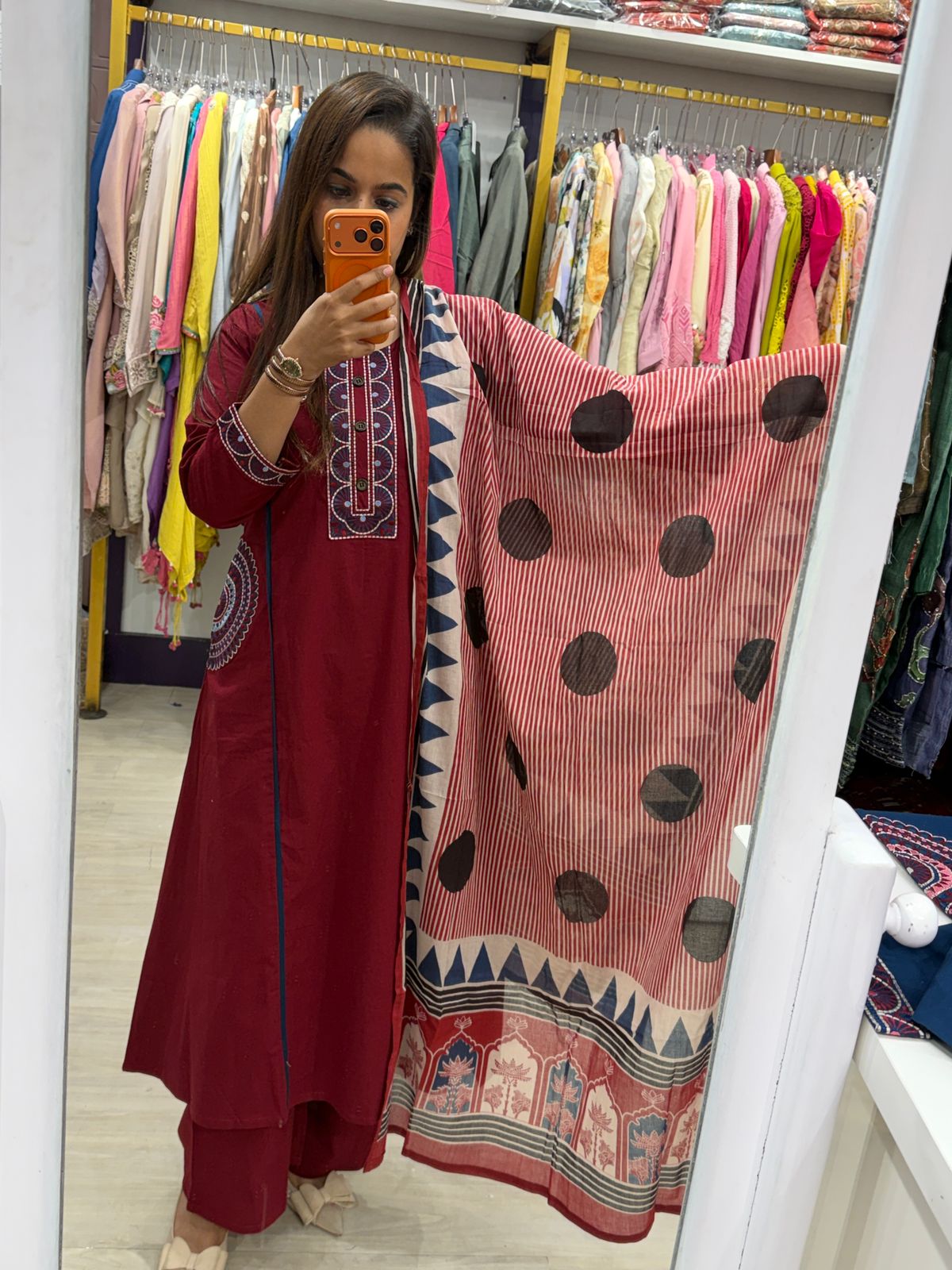 "Sia" - 3 Piece Ethnic Suit Set With Pockets (Available in 2 Colours)