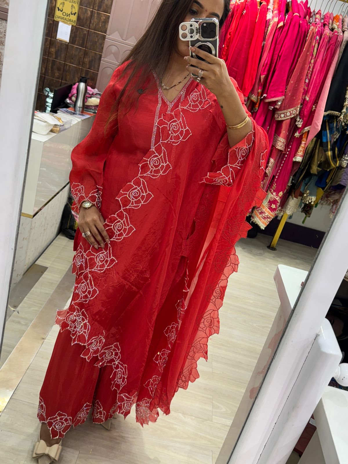 "Sanah"- 3 Piece Floral Embroidered Borders Suit Set