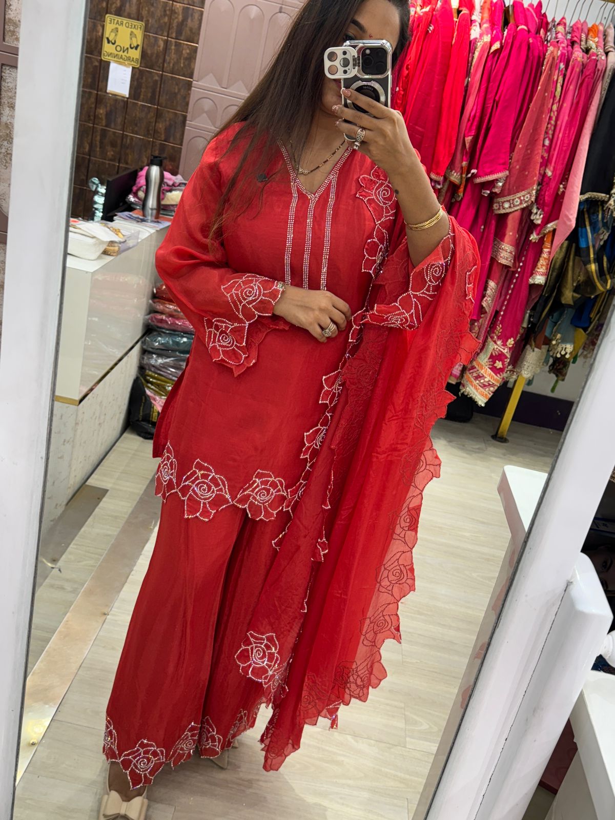 "Sanah"- 3 Piece Floral Embroidered Borders Suit Set