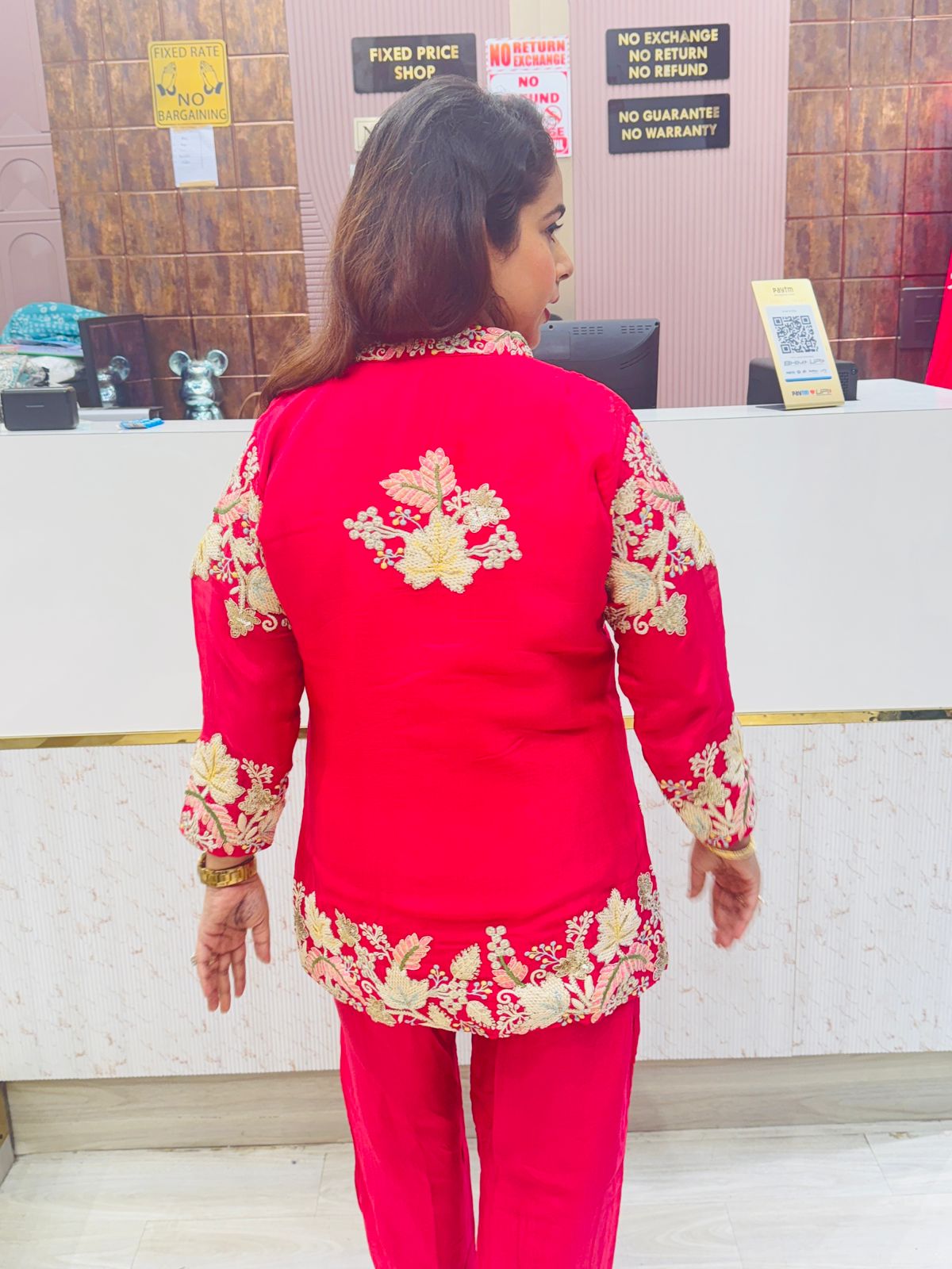 3-Piece Co-ord Set with Heavy Embroidered Jacket
