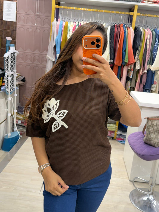 "Attira" - Floral Knit Top (Available in 4 Variants)