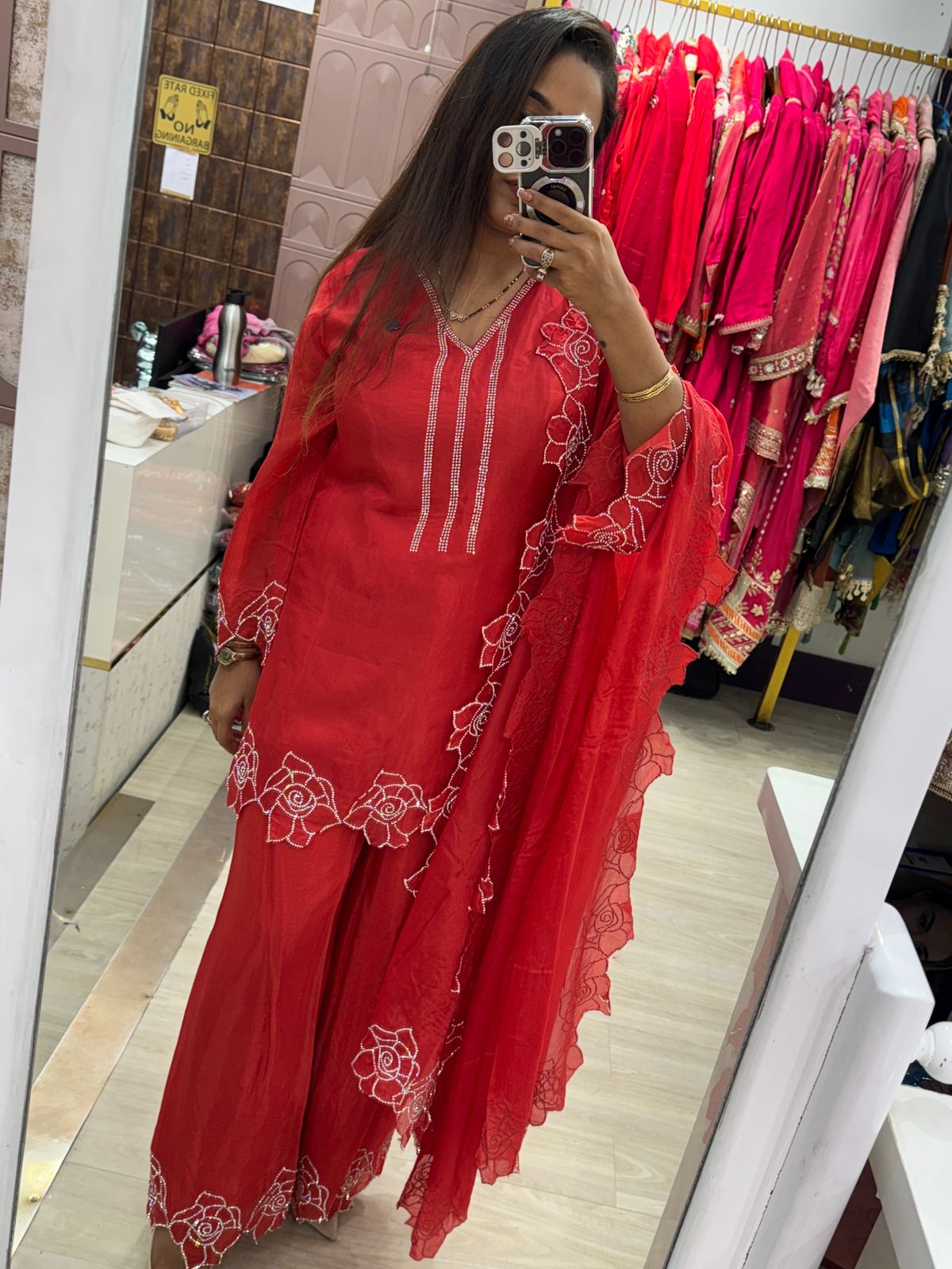 "Sanah"- 3 Piece Floral Embroidered Borders Suit Set