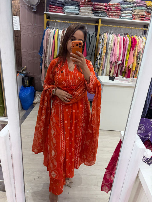 "Abha" - Three Piece Kurta Set With Dupatta (Available in 4 Colours)