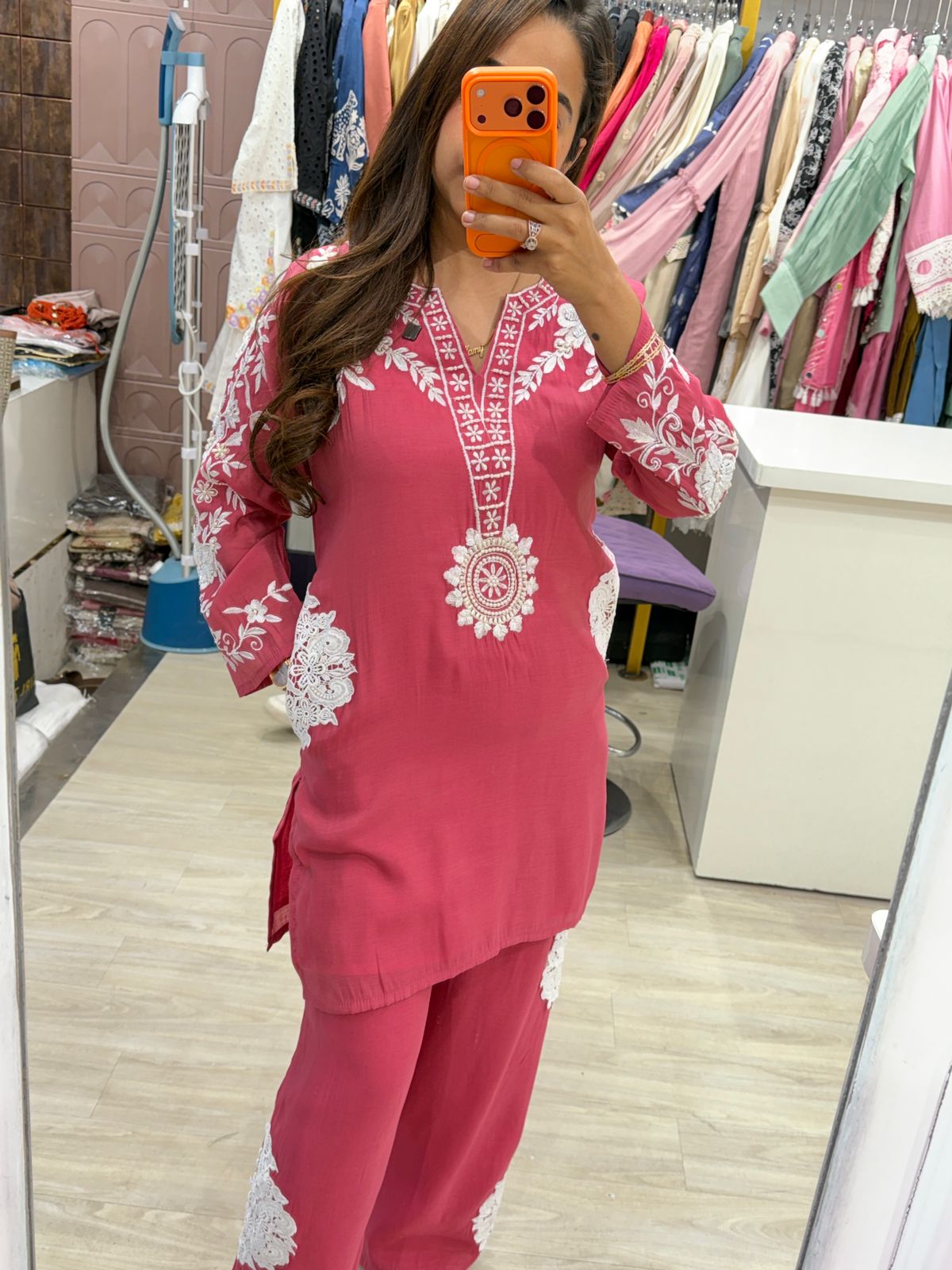 "Dazra" - Floral Embroidery Co-ord Set (Available in 3 Colours)