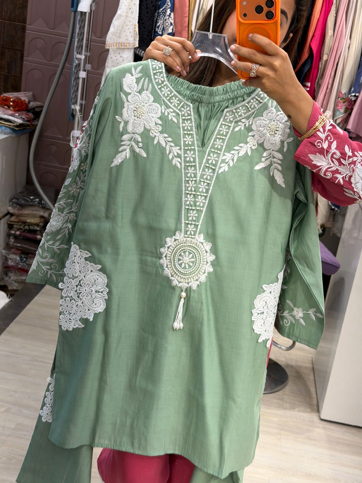 "Dazra" - Floral Embroidery Co-ord Set (Available in 3 Colours)