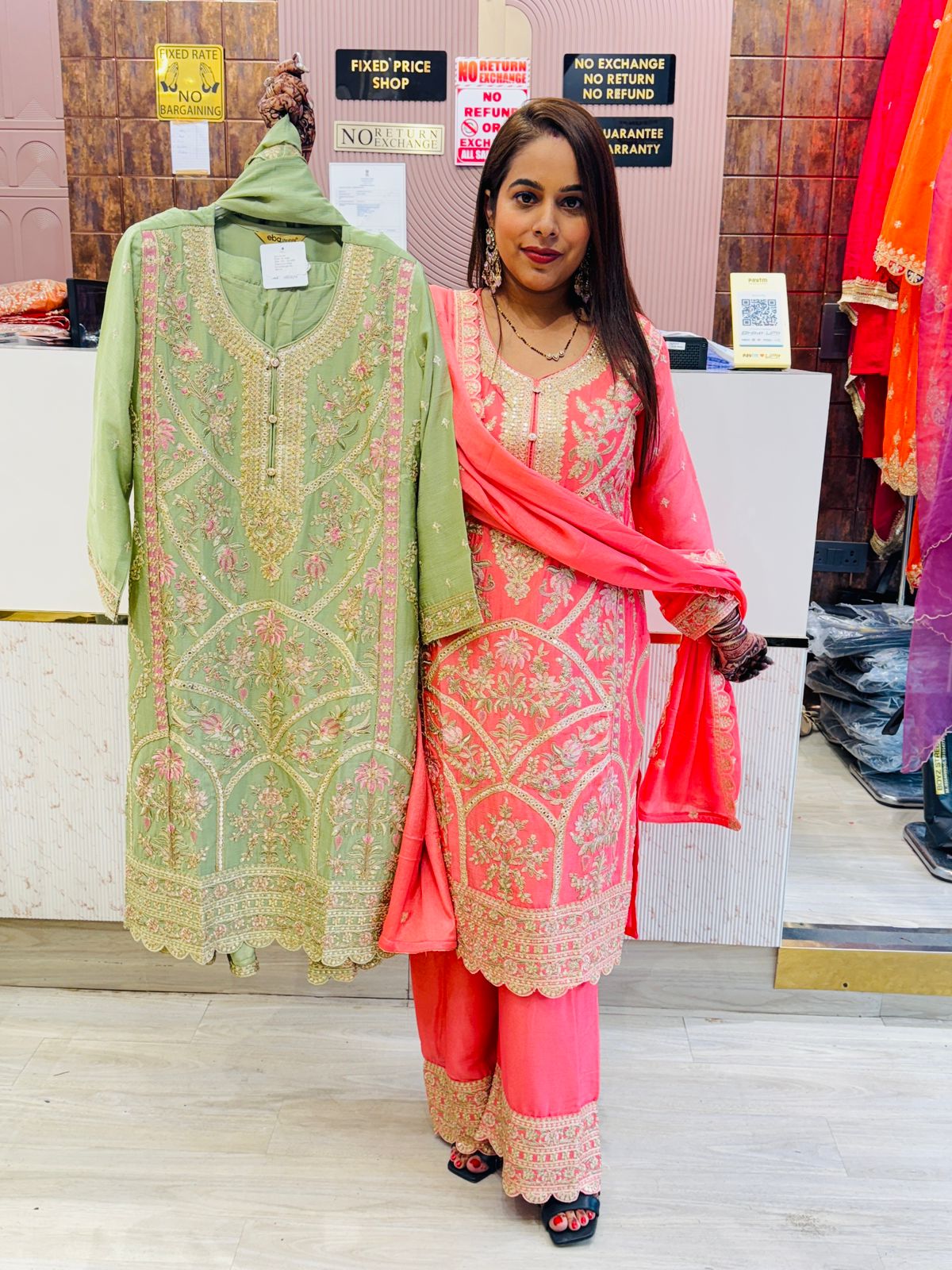 "Zarmeen"- 3 Piece Detailed Embroidery Work Suit Set (Available in 3 colours)