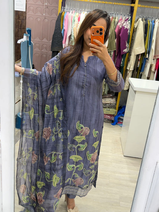 "Arohi" - Floral Kurta Set with Dupatta (Available in 3 Variants)