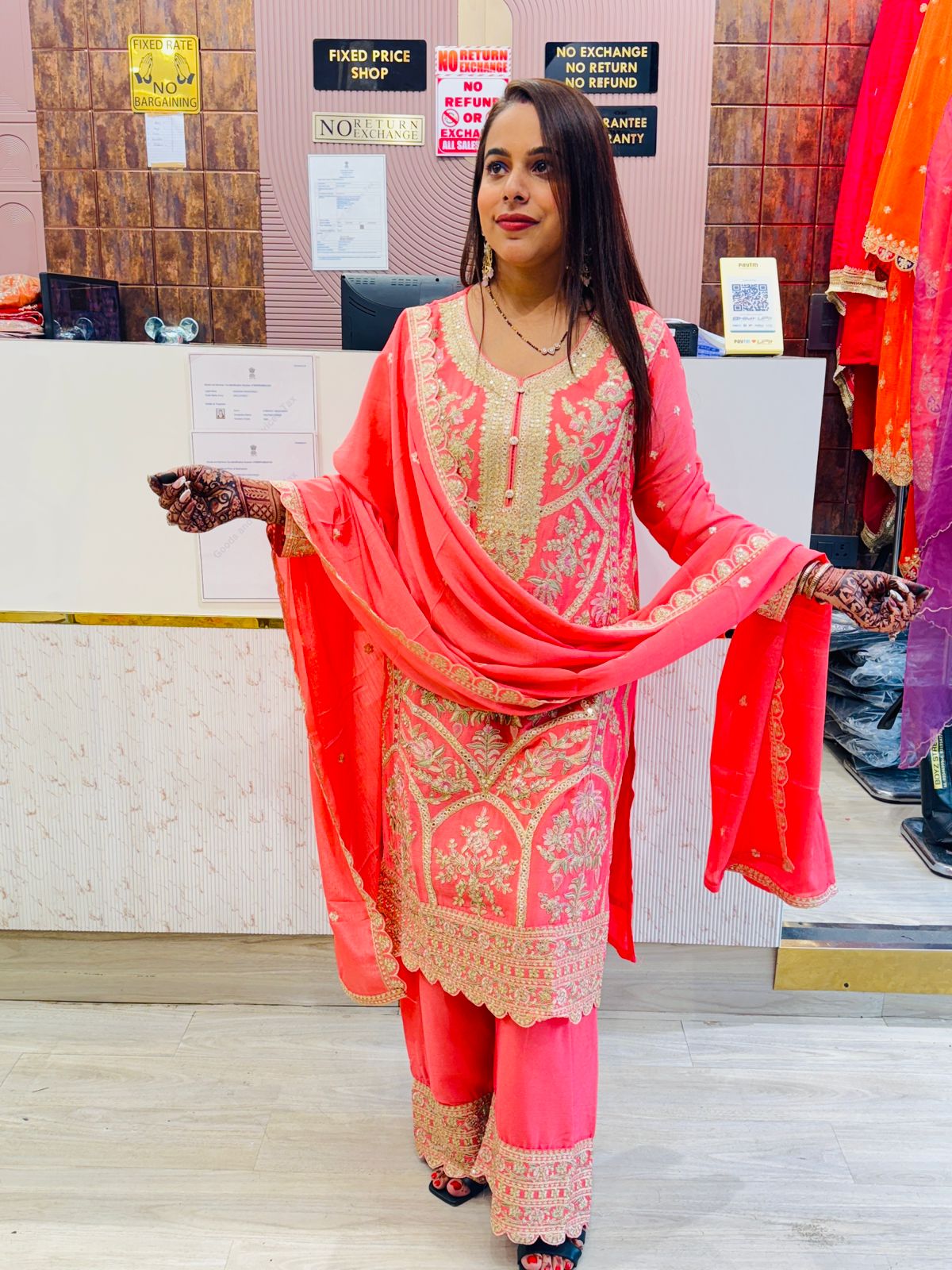 "Zarmeen"- 3 Piece Detailed Embroidery Work Suit Set (Available in 3 colours)