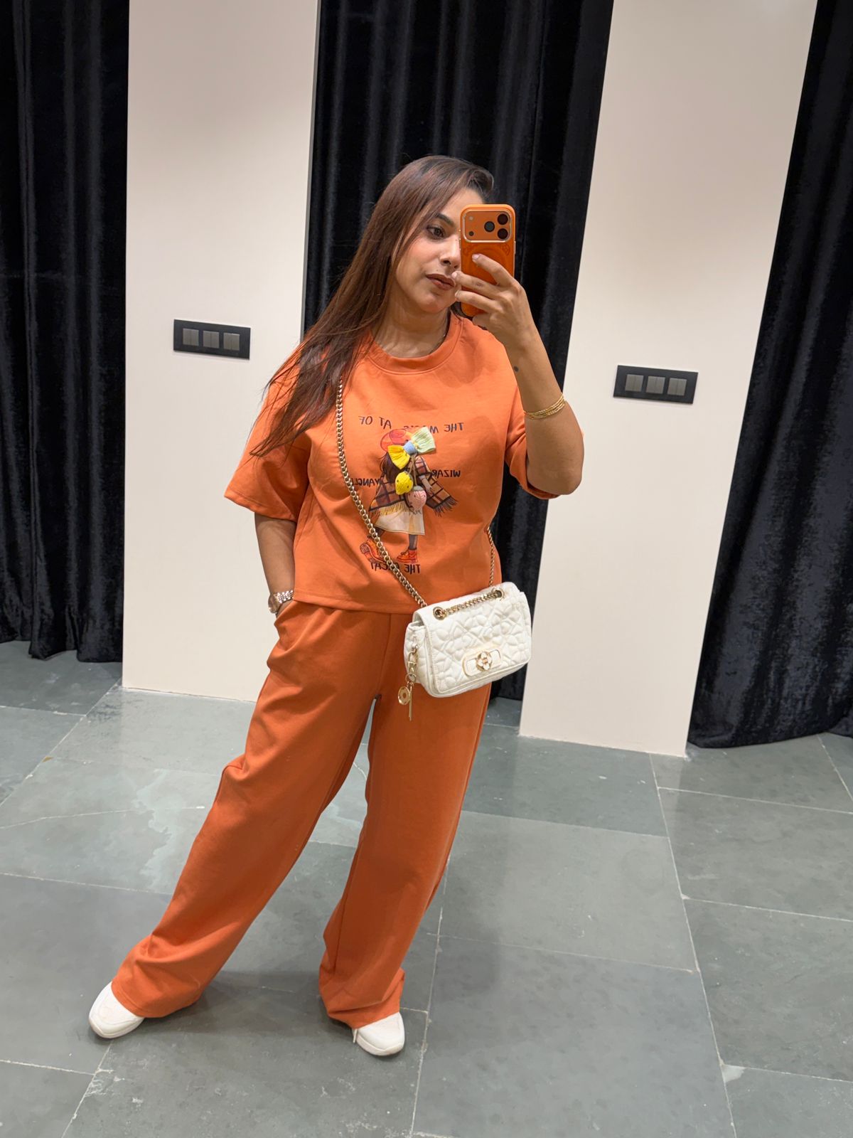 "Girl in Ribbon" - Casual Graphic Co-ord Set for Women (Available in 6 Colours)