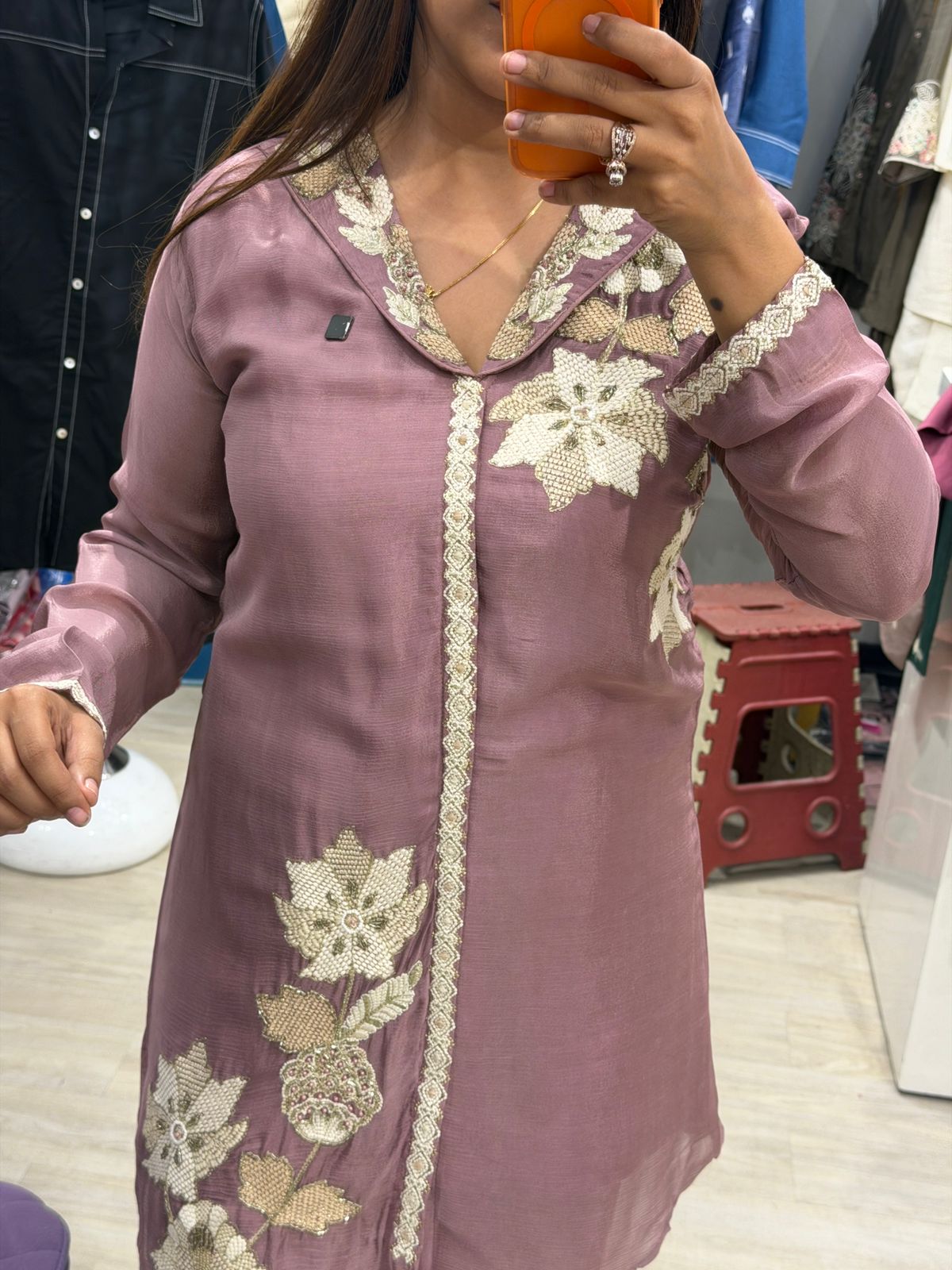 "Zori" - Embroidered Coord Set with Lace Detailing