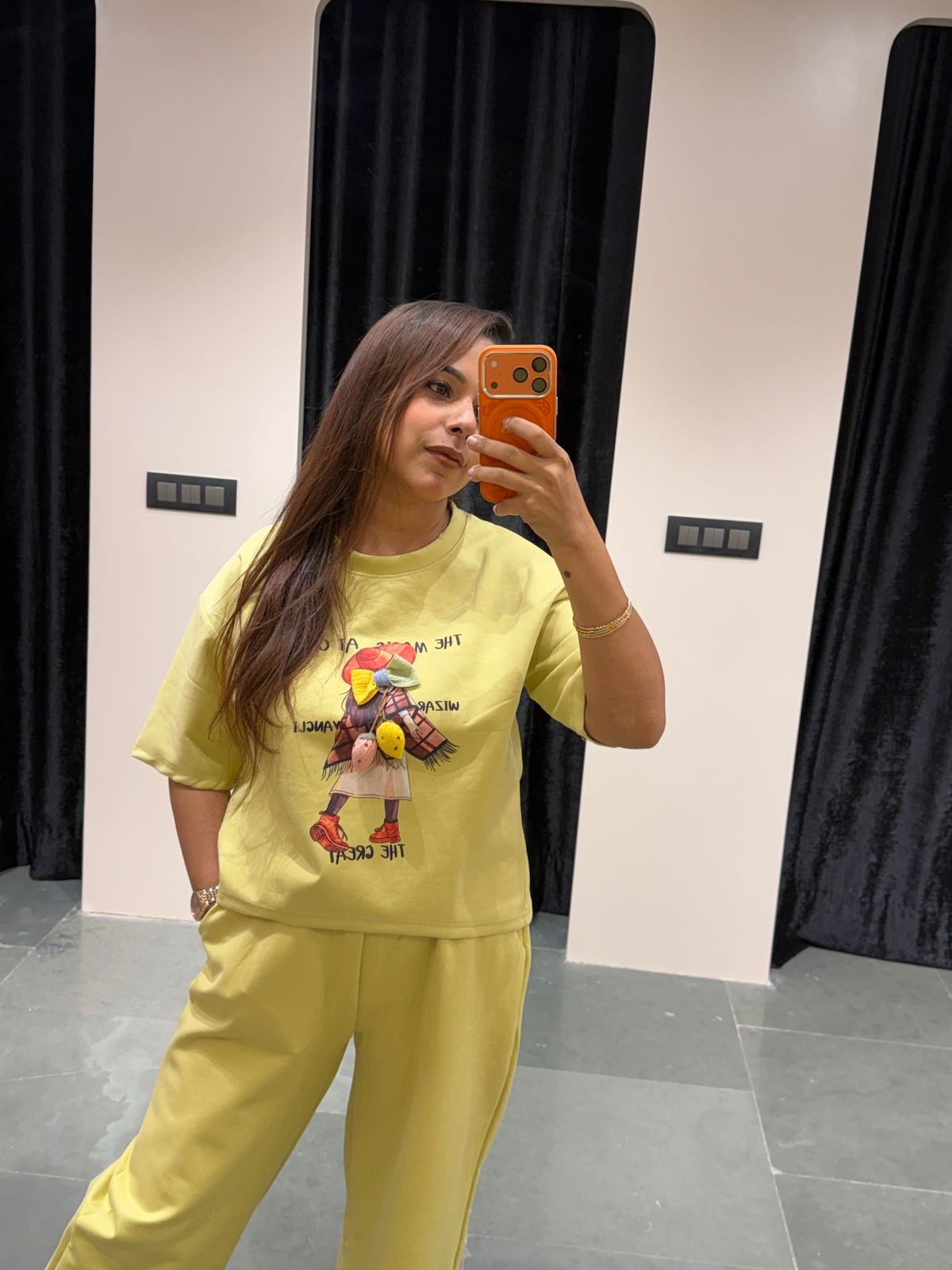 "Girl in Ribbon" - Casual Graphic Co-ord Set for Women (Available in 6 Colours)