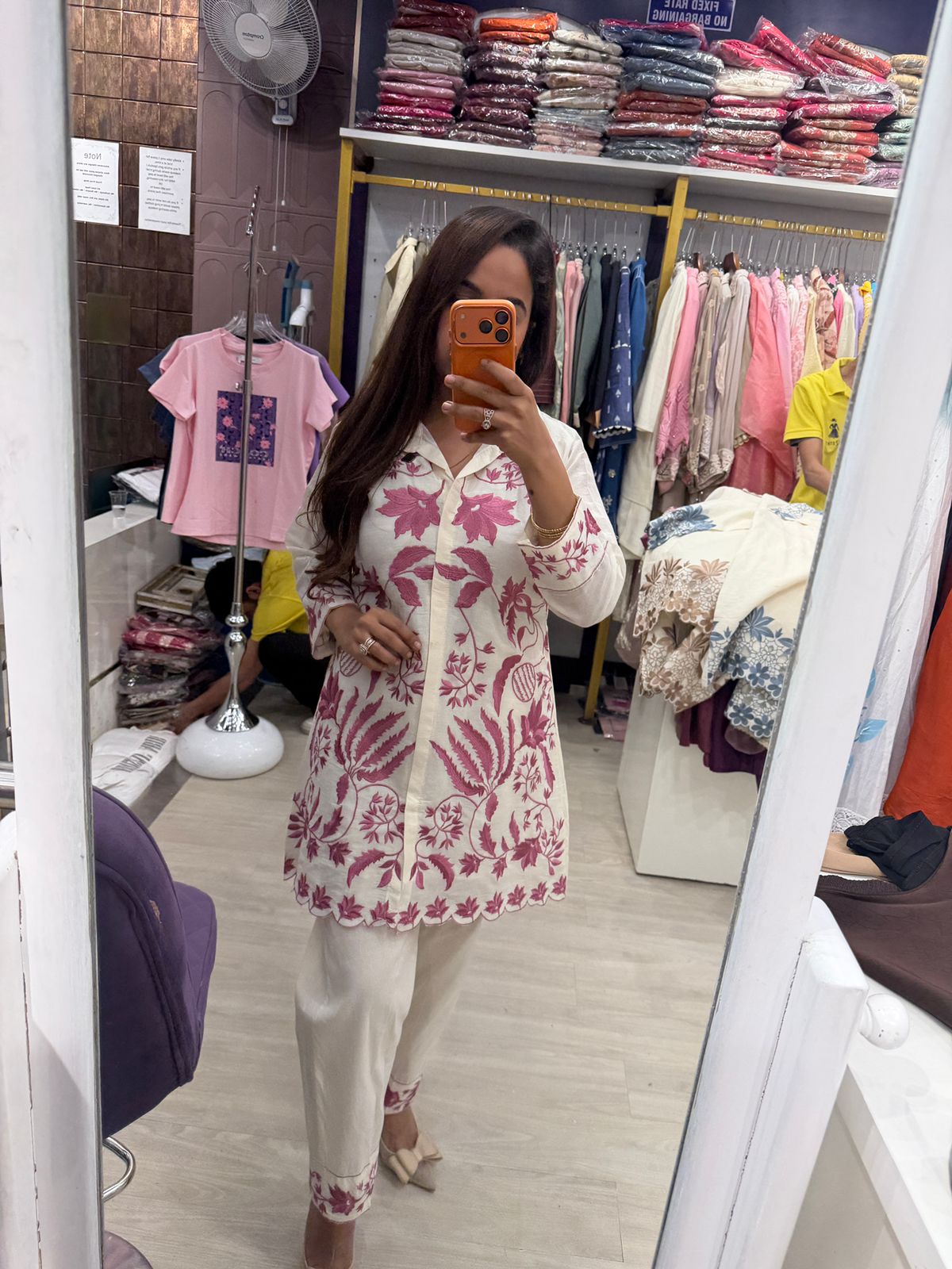 "Viru" - Ivory Co-ord Set with Statement Thread Work (Available in 2 Variants)