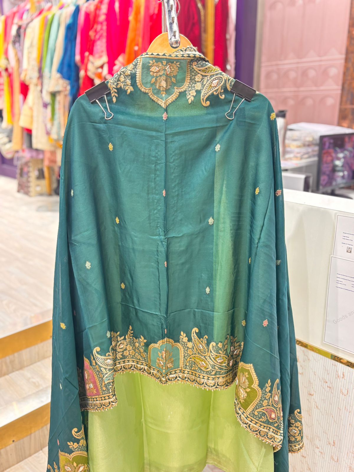 "Arwa"- Unstitched Suit Set with Tone-on-Tone Contrast Dupatta (Available in 3 Variants)