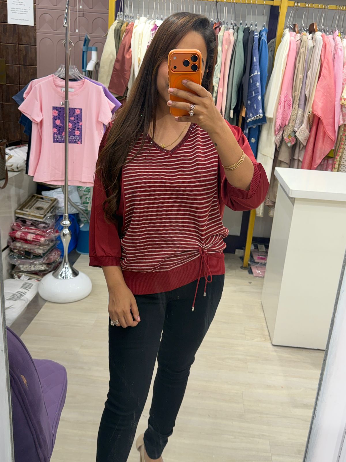"Missyboo" - Imported Stripe Drawstring Top (Available in 4 Colours)