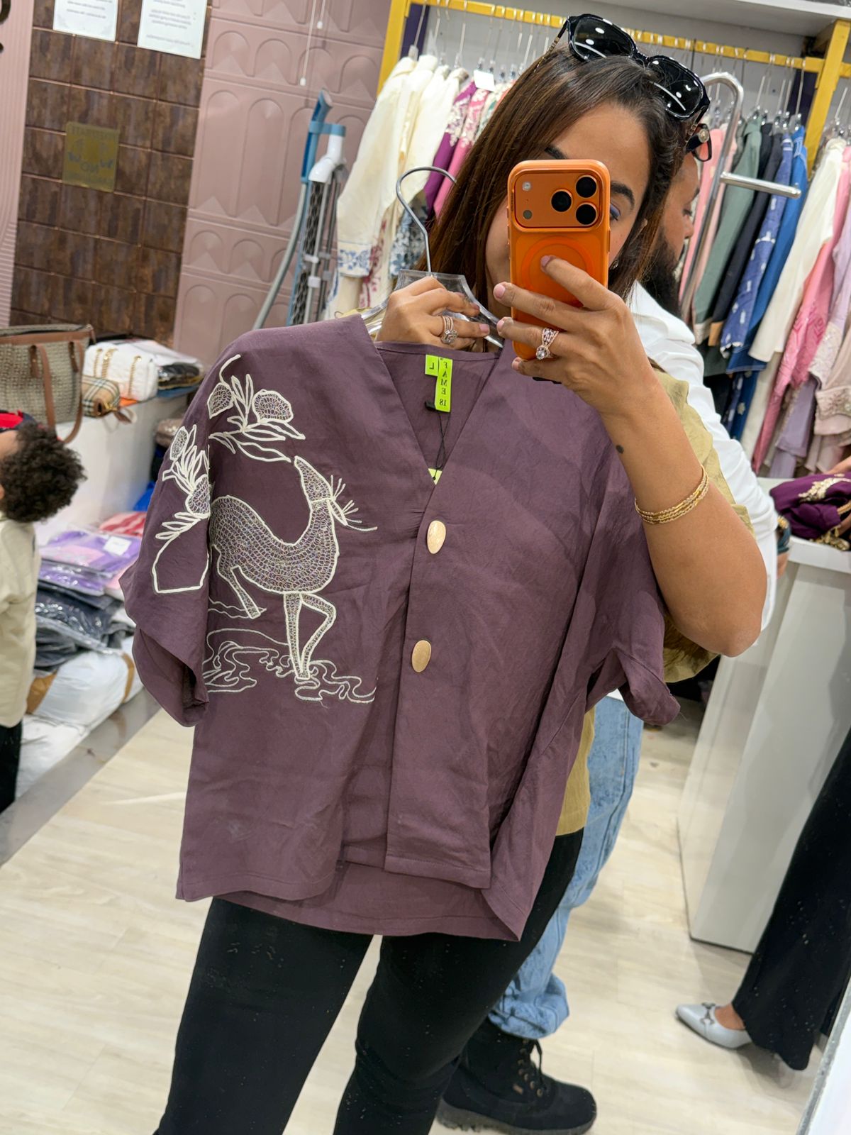 "Hee-ran" - Deer Embroidered Button-Down Top (Available in 5 Colours)