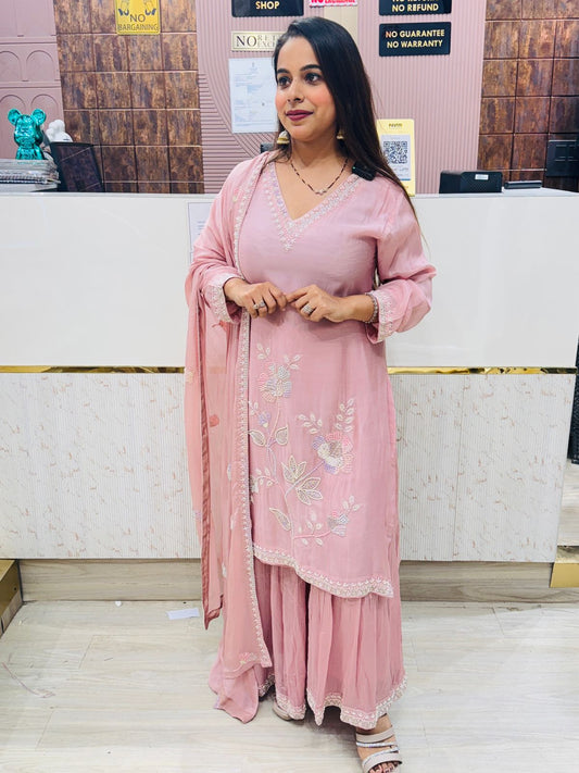 Gulbahaar Pink Sharara Set