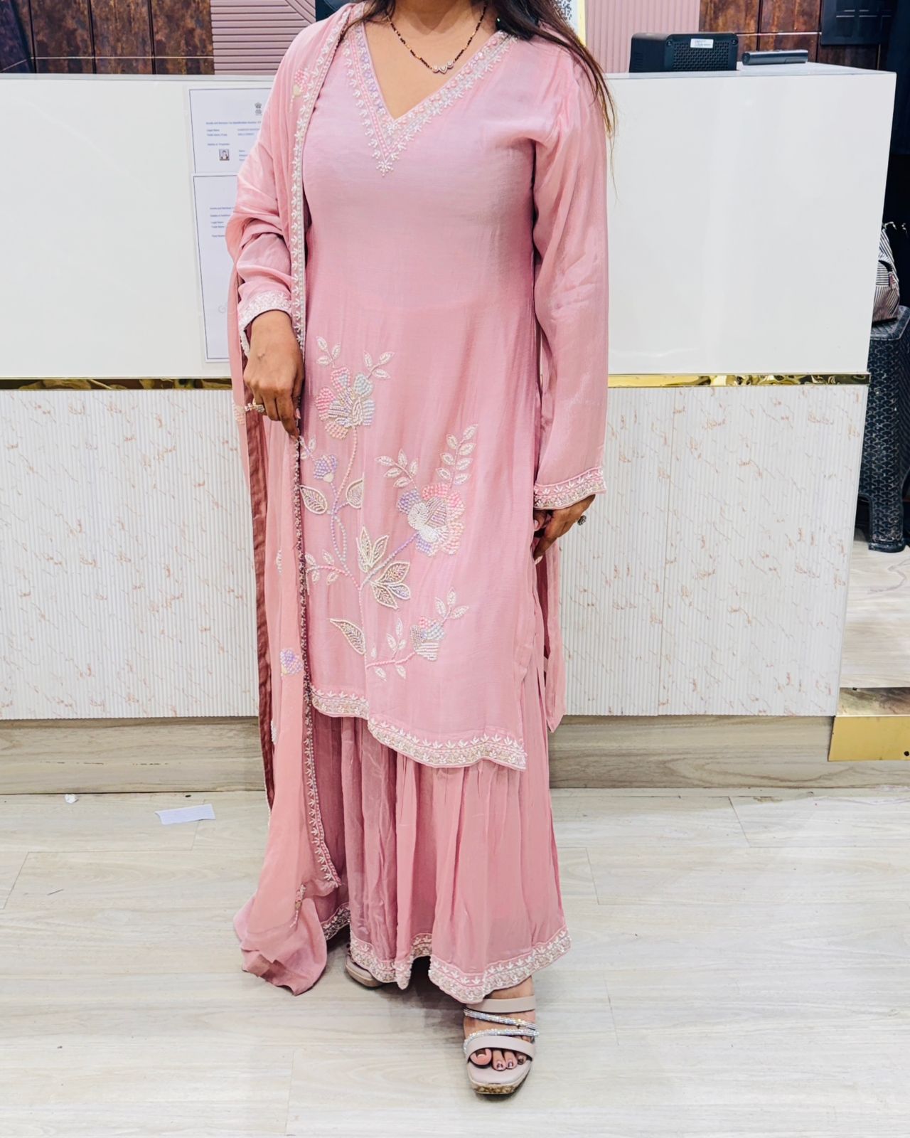 Gulbahaar Pink Sharara Set