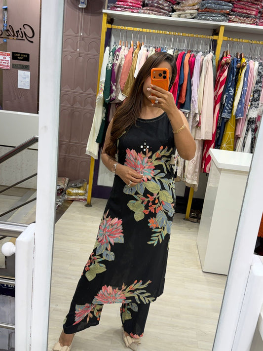 "Anjali" - Floral Printed Coord Set (Available in 2 Colours)