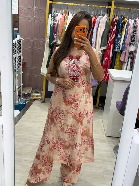 "Simran" - Embellished Floral Summer Coord Set (Available in 2 Colours)